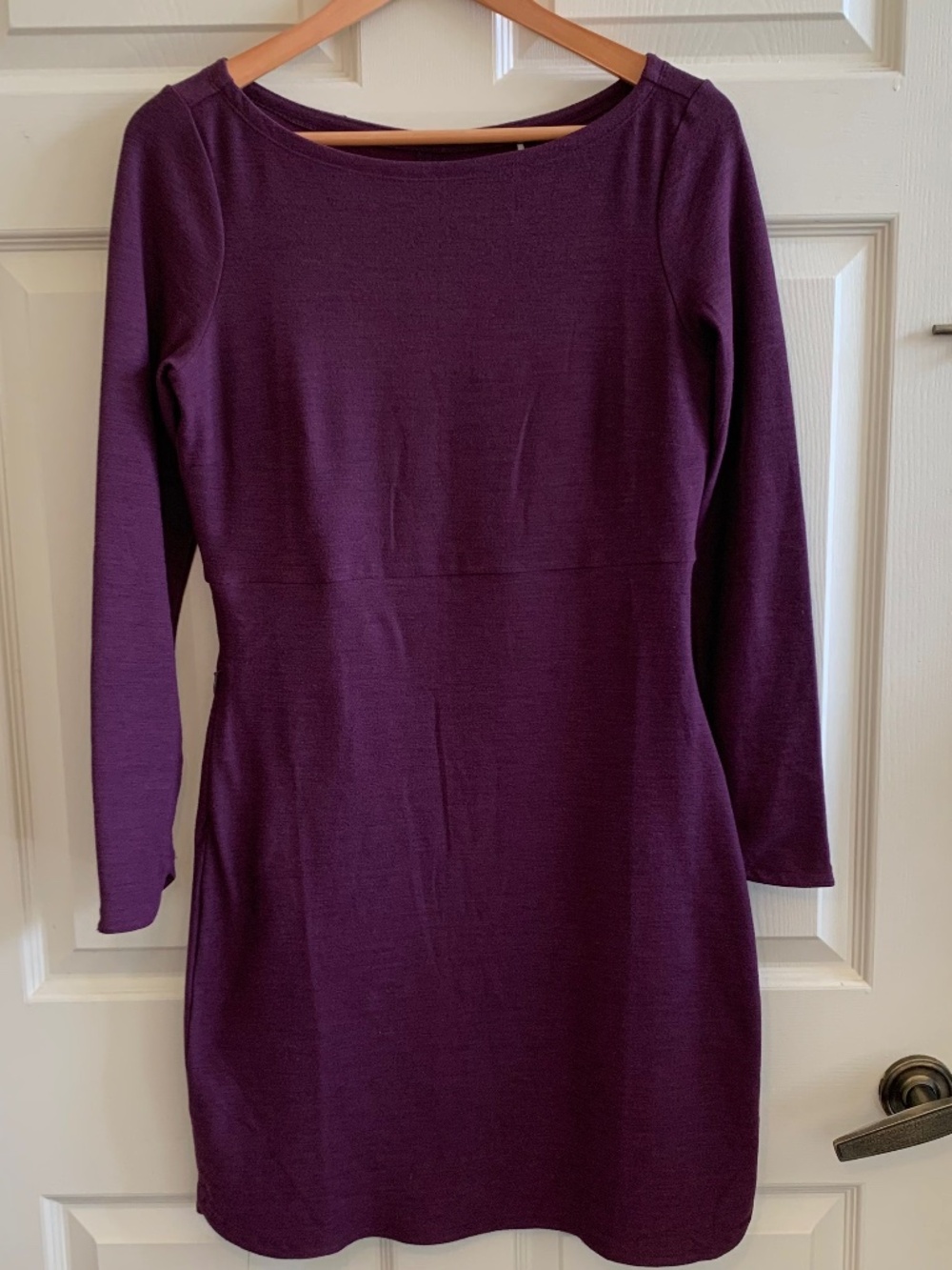 Toad&Co Intermosso Long-Sleeve Boatneck Knit Nixi Purple Dress size S